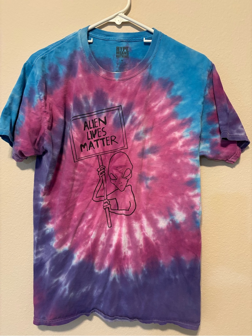Hype Tie-Dye Crewneck Tee - Blue Pink Purple